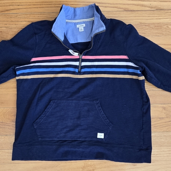L.L. Bean Quarter Zip mens pullover size Large - Picture 1 of 6